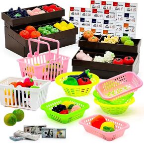 Mini Food Toys Dollhouse Accessories Fruit Vegetable Rack Food Display Furniture Plastic Shelf Grocery Store Furniture