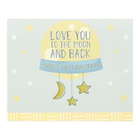 C.R Gibson BA3-23934 Love You to The Moon and Back Gender Neutral Baby's First Year Calendar, 11" W x 9'' H