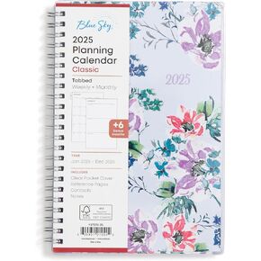 Blue Sky 2026 Weekly and Monthly Planner Calendar, January 2026 - December 2026, 5" x 8", Clear Pocket Cover, Laminated Tabs, Durable Twin Wire Binding, Laila