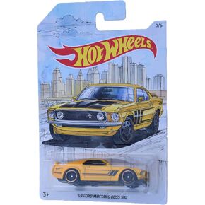 Hot Wheels '69 Ford Mustang Boss 302 3/6, Yellow