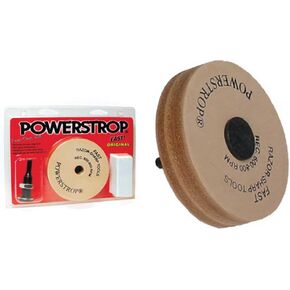 Flexcut PWS10 Standard Power Strop, with Flat Round Wheel and Buffing Compund, Rated for 600-800 RPM