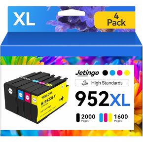 952XL Ink Cartridges Combo Pack for HP 8710 7740 Printers HP952XL Ink Cartridge Replacement for HP Officejet Pro 8210 8730 8200 8720 8700 7740 8715 8702 8725 8740 4 Pack Black Cyan Yellow Magenta