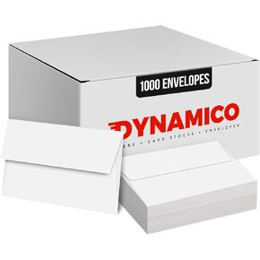 White A2 Envelopes – Perfect for 4.25 x 5.5 Greeting Cards, Wedding Invitations, Postcards, Photos | Gummed Square Flap | Bulk Pack of 1000 Envelopes | 4 3/8" x 5 3/4"