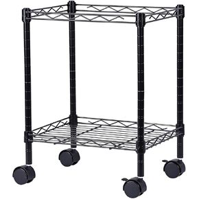 Alera ALEFW601416BL 15.25 in. x 12.38 in. x 21 in. 1 Shelf 1 Bin Metal Compact File Cart for Side-to-Side Filing - Black