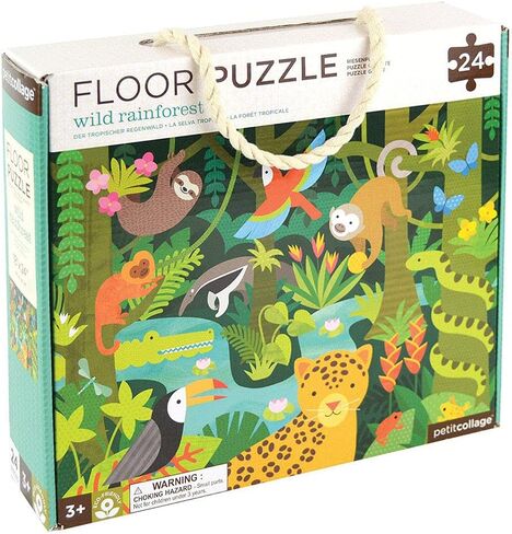 Petit Collage Floor Guzzle ، حديقة سرية ، 24 قطعة-لغز كبير للأطفال ، ومقاييس ألغاز الحديقة المكتملة 18 "× 24"-تقدم فكرة هدية رائعة للأعمار 3+ in Kuwait