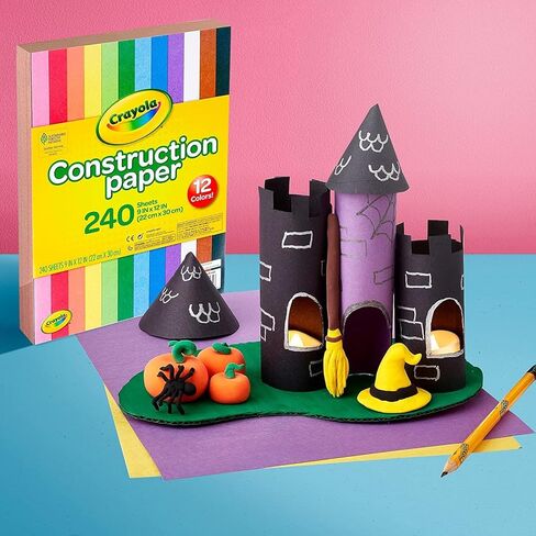 ورقة بناء كرايولا (240CT) ، 12 ألوانًا متنوعة ، ورقًا للفنون والحرف اليدوية ، هدايا للأطفال ، لوازم الفصول الدراسية للمعلمين in Kuwait