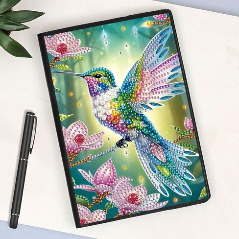 Jishshay Diamond Painting Notebook Diamond Art Journal Diamond Painting Kit Blank Notebook Miamond Art Kits for البالغين الموردين الجمال GEM Art Journal Journal Journal A5 Hummingbird in Kuwait