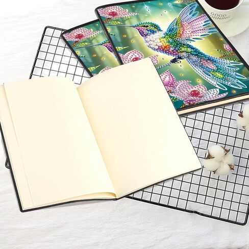 Jishshay Diamond Painting Notebook Diamond Art Journal Diamond Painting Kit Blank Notebook Miamond Art Kits for البالغين الموردين الجمال GEM Art Journal Journal Journal A5 Hummingbird in Kuwait