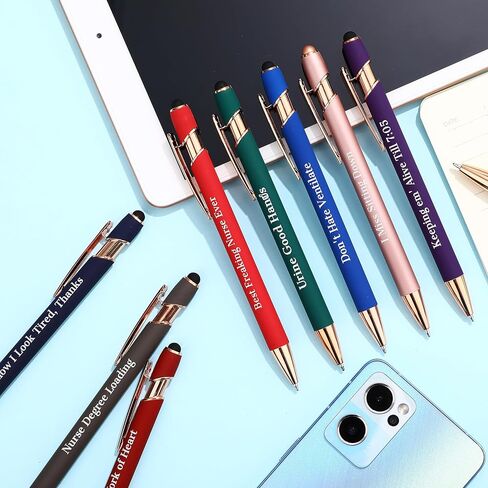Nurse Gift Pens,for Work Funny Pens Sticky Notes Makeup Bag Gift for Coworker Doctor Nurses Nursing Students Women Men on Nurses week Nurse's day (Style 1-20) in Saudi Arabia