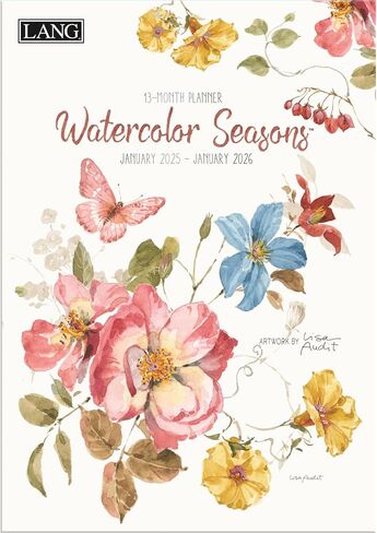 Lang, Watercolor Seasons by Lisa Audit 2025 Monthly Planner in Saudi Arabia