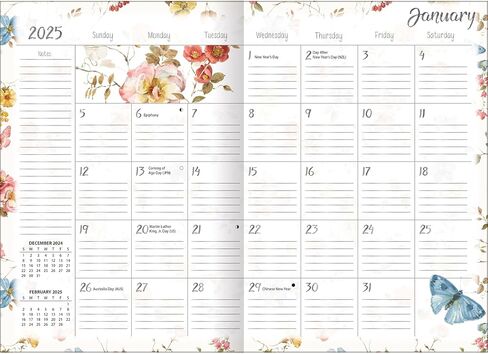 Lang, Watercolor Seasons by Lisa Audit 2025 Monthly Planner in Saudi Arabia
