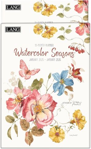 Lang, Watercolor Seasons by Lisa Audit 2025 Monthly Planner in Saudi Arabia
