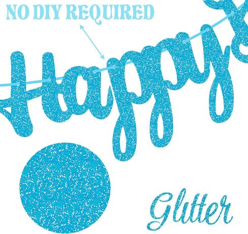 Dolphin Birthday Banner Decorations Dolphin Birthday Party Decorations Supplies Blue Glitter Dolphin Happy Birthday Banner Decorations for Under the Sea Themed Birthday Party Baby Shower Supplies in Saudi Arabia