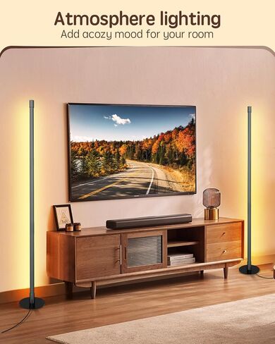 Modern LED Floor Lamp, with Top Reading Light, Bright Minimalist Dimmable 3 Color Temperatures, Remote Control, Standing Floor Lamp for Living Room, Bedroom, Home Office in Saudi Arabia