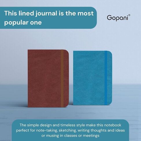 Lined Hardcover Journal Notebooks with Pen Loop - for Women Men 192 Pages 80 Gsm Premium Thick Paper A5 Leather Journals for Writing Hardcover Journal Supplies Diary, Medium 5.8"x 8.2" A5 Size (Black) in Saudi Arabia
