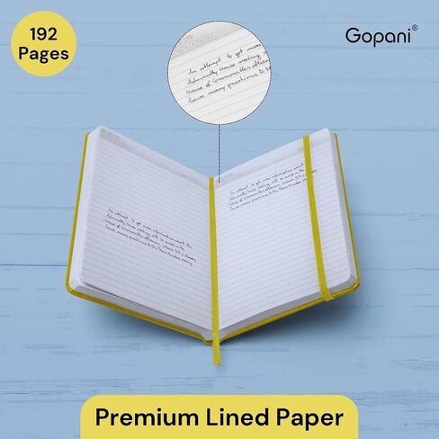 Lined Hardcover Journal Notebooks with Pen Loop - for Women Men 192 Pages 80 Gsm Premium Thick Paper A5 Leather Journals for Writing Hardcover Journal Supplies Diary, Medium 5.8"x 8.2" A5 Size (Black) in Saudi Arabia