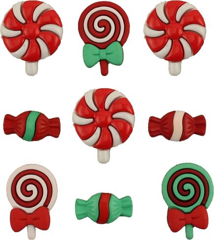 Buttons Galore and More Christmas Collection of Decorative Novelty Buttons Embellishments for Craft and Sewing DIY Holiday Projects (Santa's Sparkle) in Kuwait