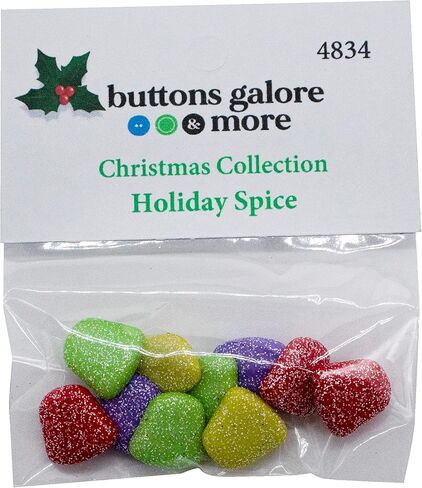Buttons Galore and More Christmas Collection of Decorative Novelty Buttons Embellishments for Craft and Sewing DIY Holiday Projects (Santa's Sparkle) in Kuwait