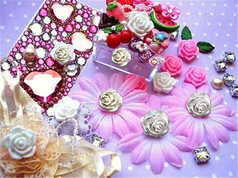 100pcs Resin Pearl Roses Flower FlatBacks Cabochons Decor Bronzing Pearl Beads for Scrapbooking Embellishment DIY Craft Jewelry Making Nail Art Phone Case Hair Accessories 12mm (Gold) in Saudi Arabia