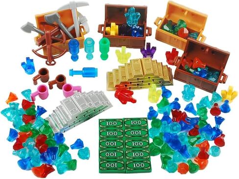 إكسسوارات الكنز مجموعة لبنات البناء Bullion Money Bar Bar Buildry Building Bricks Kit DIY مجموعة متوافقة جميع العلامات التجارية الرئيسية (#A) in Kuwait