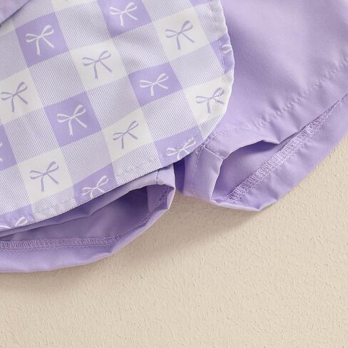 Toddler Baby Girl Summer Clothes Solid Sleeveless Ruffle Tank Top and Striped Short Set Newborn Infant Girl Outfits in Kuwait