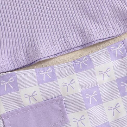 Toddler Baby Girl Summer Clothes Solid Sleeveless Ruffle Tank Top and Striped Short Set Newborn Infant Girl Outfits in Kuwait