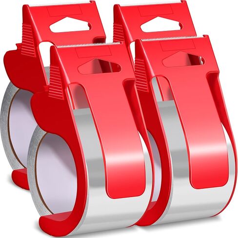 Packing Tape with Dispenser, Heavy Duty Shipping Tape Packaging Tape Dispensers for Shipping Mailing Moving Sealing Storage and Packing, 2 in. x 22.2 yd., 4 Tape Rolls with Dispensers in Saudi Arabia