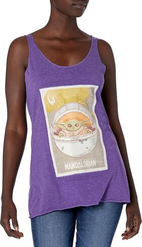 Star Wars Junior's Mandalorian Baby Tri-Blend Racerback Layering Tank, Tahiti Blue, Medium in Saudi Arabia