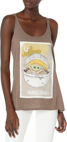 Star Wars Junior's Mandalorian Baby Tri-Blend Racerback Layering Tank, Tahiti Blue, Medium in Saudi Arabia