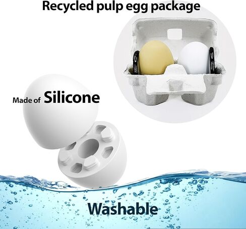 Portable Egg Keyring Style Anti-Slip Silicone Laptop & Pad Stand 2set(4pcs) - Ergonomic Viewing, Typing, Drawing, Cooling Foot/White Yellow (White+Yellow) in Saudi Arabia