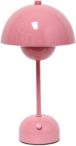 تصاميم بسيطة LD1069-BLK 11.8 بوصة مصباح LED يعمل باللمس على شكل فطر سحري، محمول وقابل لإعادة الشحن، أسود in Kuwait