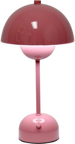 تصاميم بسيطة LD1069-BLK 11.8 بوصة مصباح LED يعمل باللمس على شكل فطر سحري، محمول وقابل لإعادة الشحن، أسود in Kuwait