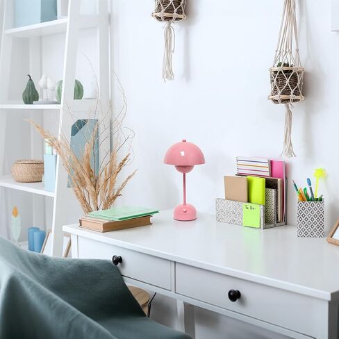 تصاميم بسيطة LD1069-BLK 11.8 بوصة مصباح LED يعمل باللمس على شكل فطر سحري، محمول وقابل لإعادة الشحن، أسود in Kuwait