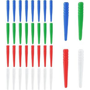 36pcs أوتاد Cribbage ، يناسب 1/8 ثقوب Plastic Cribbage Pins Desigr Design Cribbage Board Game Propostyile Cribbage Board الأوتاد لأصدقاء العائلة (الأزرق ، الأبيض ، الأخضر ، الأحمر)
