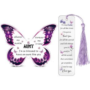 Mommy Gifts for Women Acrylic Plaque Bookmark Set Birthday Gifts for Mom Personalised Butterfly Keepsake Bookmarker Mothers Day Christmas Gifts for Her from Daughter Son Mum You are The World