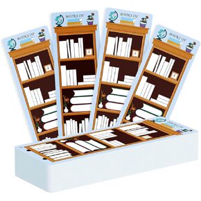 60 Pieces Bookshelf Design Bookmarks Book Tracker Double-Sided Reading Page Markers Bookmarks for Book Lovers Cute Bookmarks for Reading Bookmarks for Students School Supplies