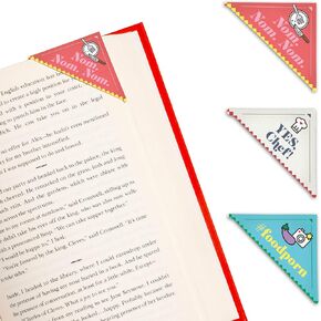 Knock Knock Book Lovers Bookmark Corners, Set of 3 Unique Cardstock Bookmarks