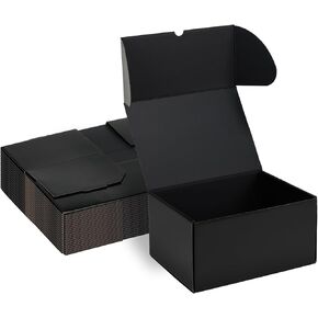 Rempry 10x7x5 Inch Black Shipping Boxes 20 Pack, Cardboard Mailer Boxes for Small Business Mailing