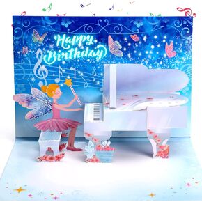 Musical Pop Up Birthday Cards for Girls - Plays Happy Birthday, Lights & Music - Ages 2-8