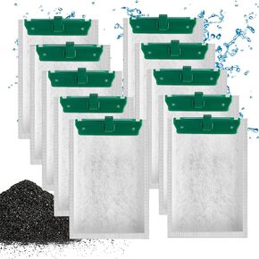 10 Pack Medium Aquarium Filter Cartridge Replacement Come with Individual Package, Fish Tank Filters Cartridge Compatible with Whisper Power Filters 10i / IQ10 / PF10 /ReptoFilter