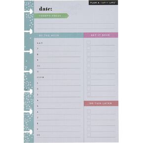 me & my BIG ideas Note Filler Paper - The Happy Planner Scrapbooking Supplies - 40 Sheets of Pre-Punched Paper - 20 Sheets of Graph Paper, 20 Sheets of Note Paper - Make Lists, Doodle - Mini Size