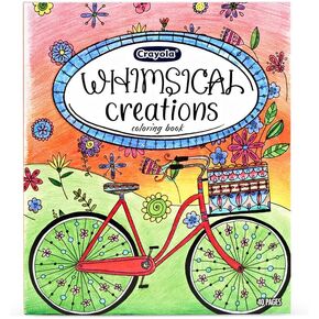 Crayola Whimsical Creations Coloring Book for Adults (40pgs), Adult Coloring Pages, 8x10, Perforated, Gift for Teens & Adults