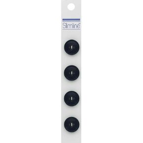 Slimline Buttons 5/8" Navy Blue 4pc Hook #58