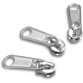 ADDY & PLUSY 51 Pcs Nylon Zipper Repair Kit - Korean Zipper Slider #3 Silver Slider Bulk Package for Bags, Clothing, Tents