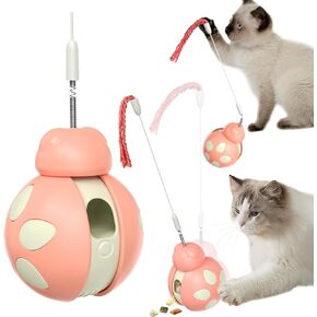 CAT Slow Feedingtoy و Cat Interactive Toys Toy Cat Feather للقطط الداخلية - Cat Treat Dispenser Toy Treat Treat و Cat Food Puzzle Cat Food Feather Temptations Gift for Cats Green