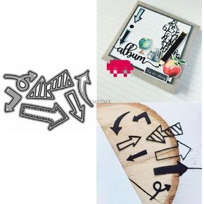 Various Arrows Metal Cutting Dies for Card Making, Paper Embossing Die Cuts Kit Templates Supplies, Photo Frame Album DIY Scrapbooking Stencils Sets