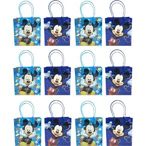 Disney Mickey Mouse Reusable Party Favor Goodie Small Gift Bags 12 (12 Bags)