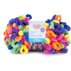 (1 Skein) Lion Brand Yarn Off the Hook Magic No Needle Bulky Yarn, Peace Sign in Kuwait