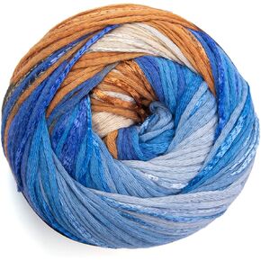 YarnArt Symphony Dream Cotton Yarn -%80 Cotton%20 Viscose Rainbow Multicolor Crochet Knitting Yarn - Suitable for All Blouses, Dresses, Shawls, Bags, Hats - 273 Yards, 3.52 Oz (1 Skein) (3116)