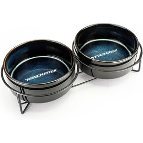 Winchester Pet Non-Slip Ceramic 2 Bowl Set, Large